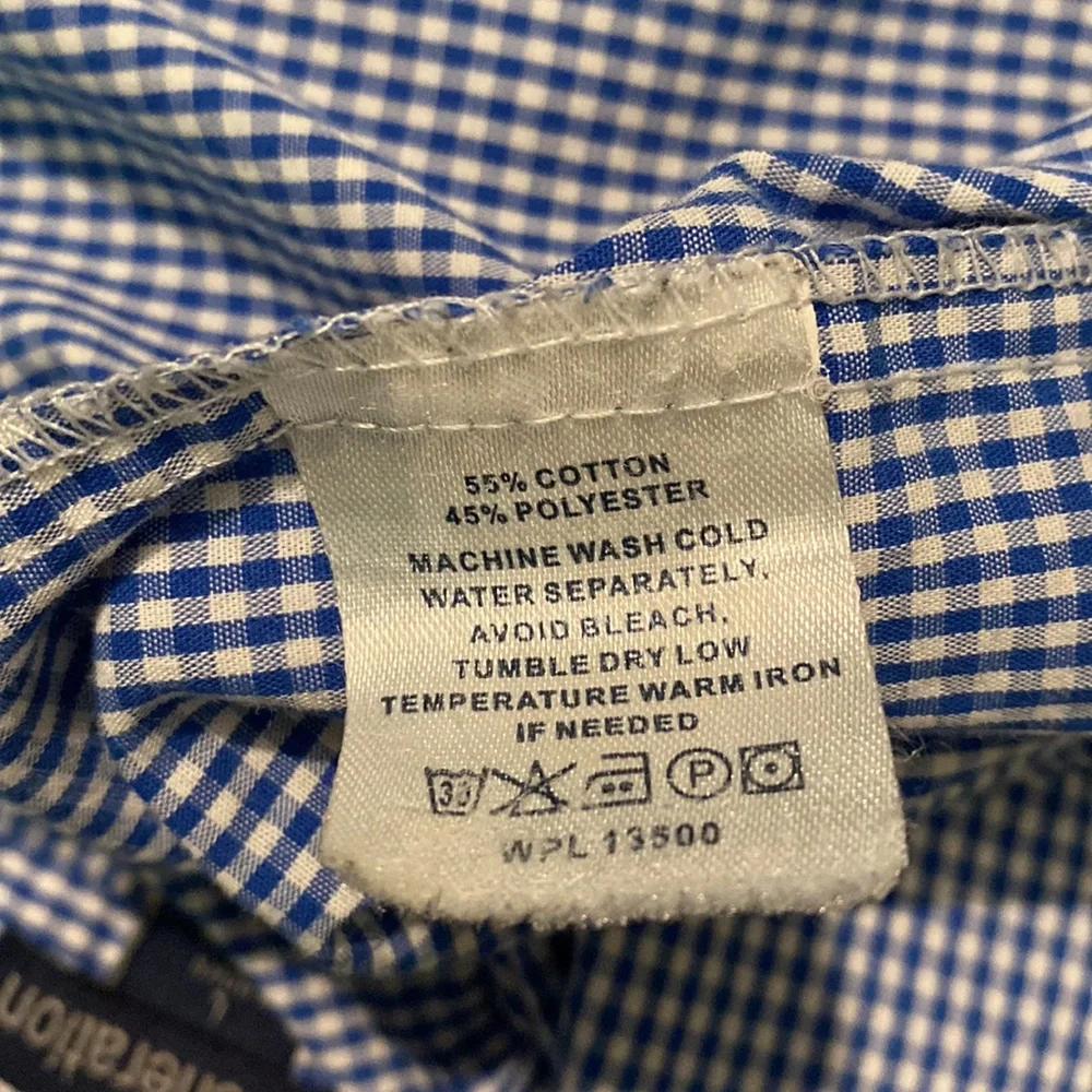 Blue Generation plaid V-neck button down shirt - Picture 10 of 10